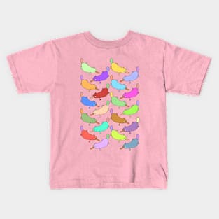 Cute and Girly Cartoon Platypus Pattern Kids T-Shirt